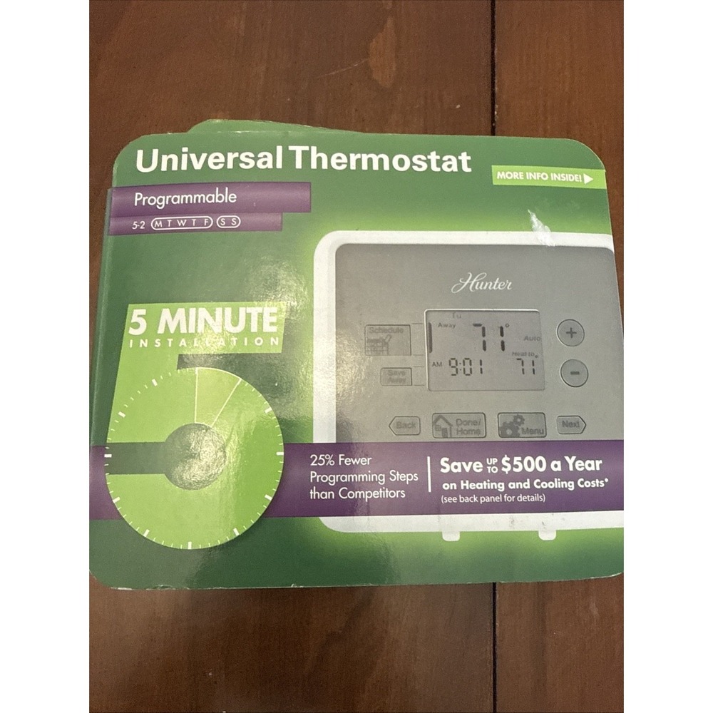Hunter Programmable Universal 5 & 2 Day Thermostat Model 44132